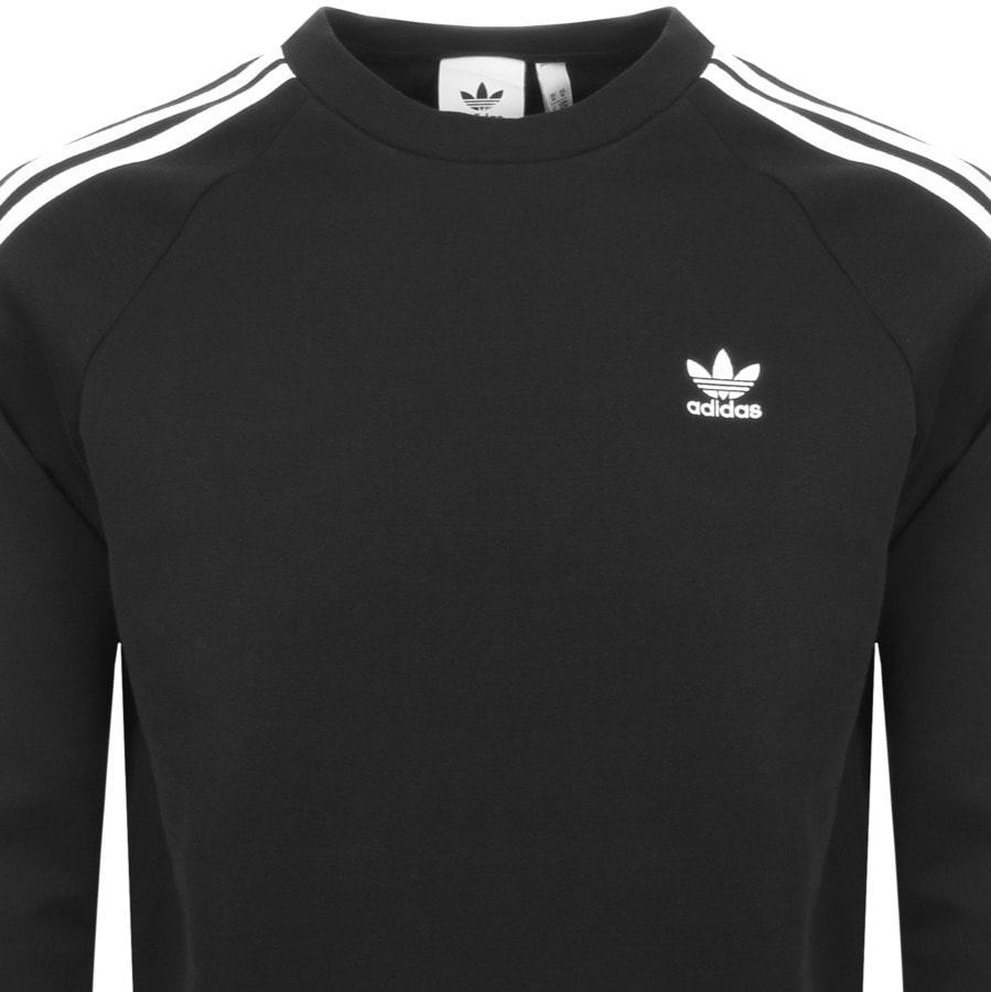 Alternative Image for Productadidas Originals Three Stripe Sweatshirt Black2